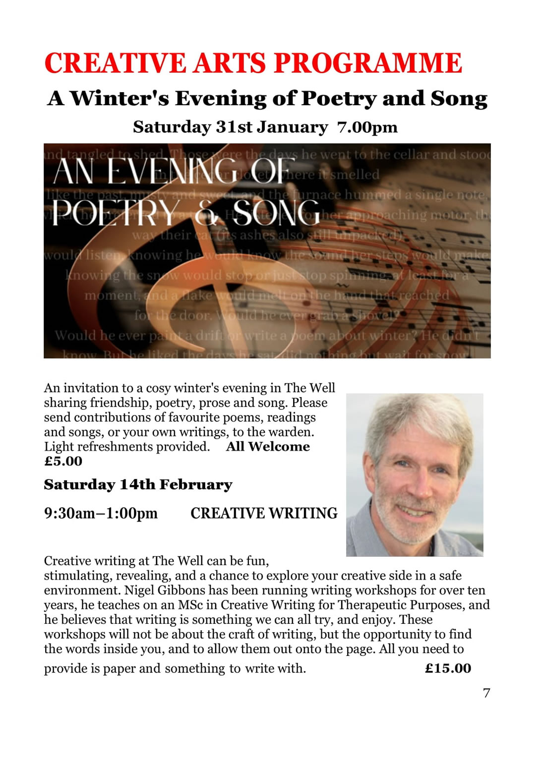 The Well Programme 2026 Spring