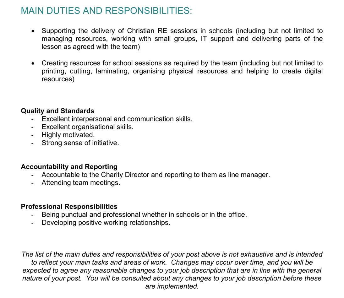 Classroom and Resourcing Assis