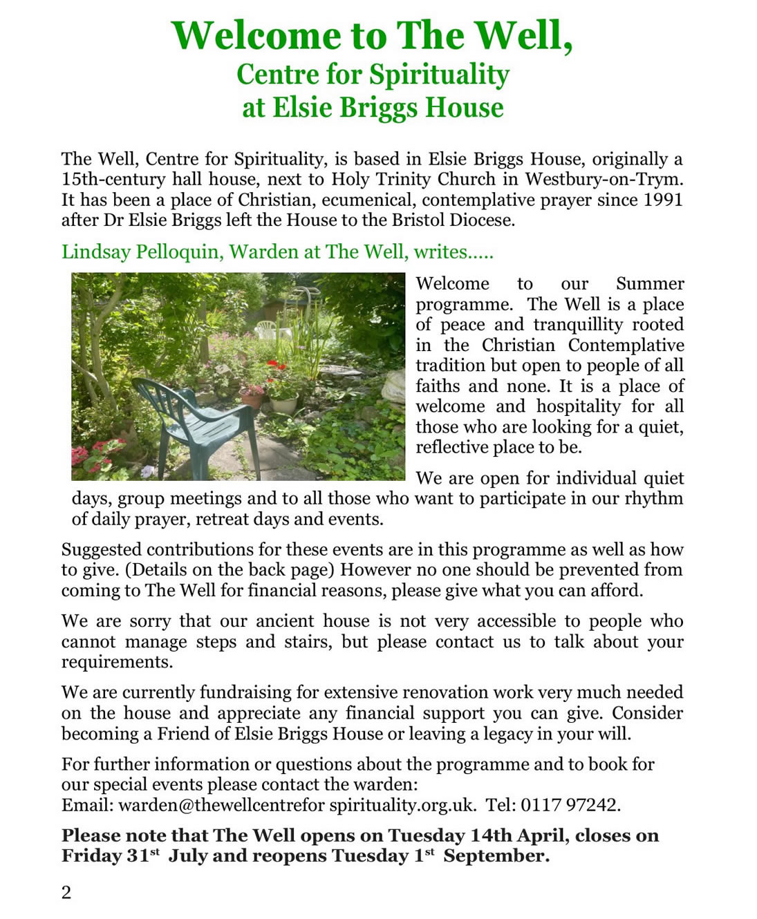 The Well Summer Programme 2026