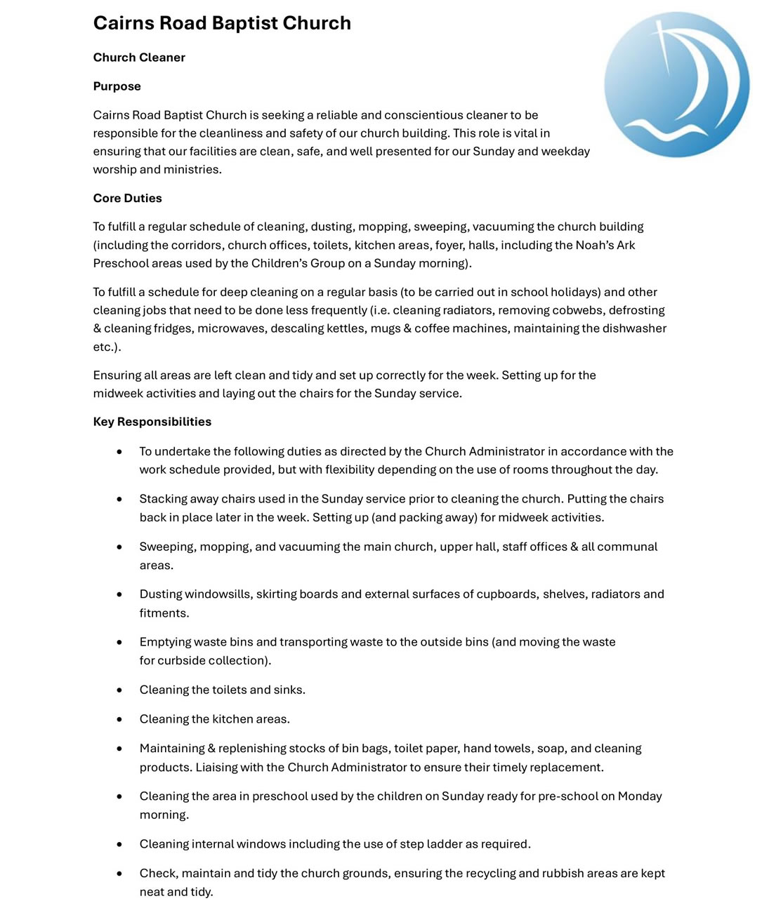 260422 Cairns Road Baptist Chu