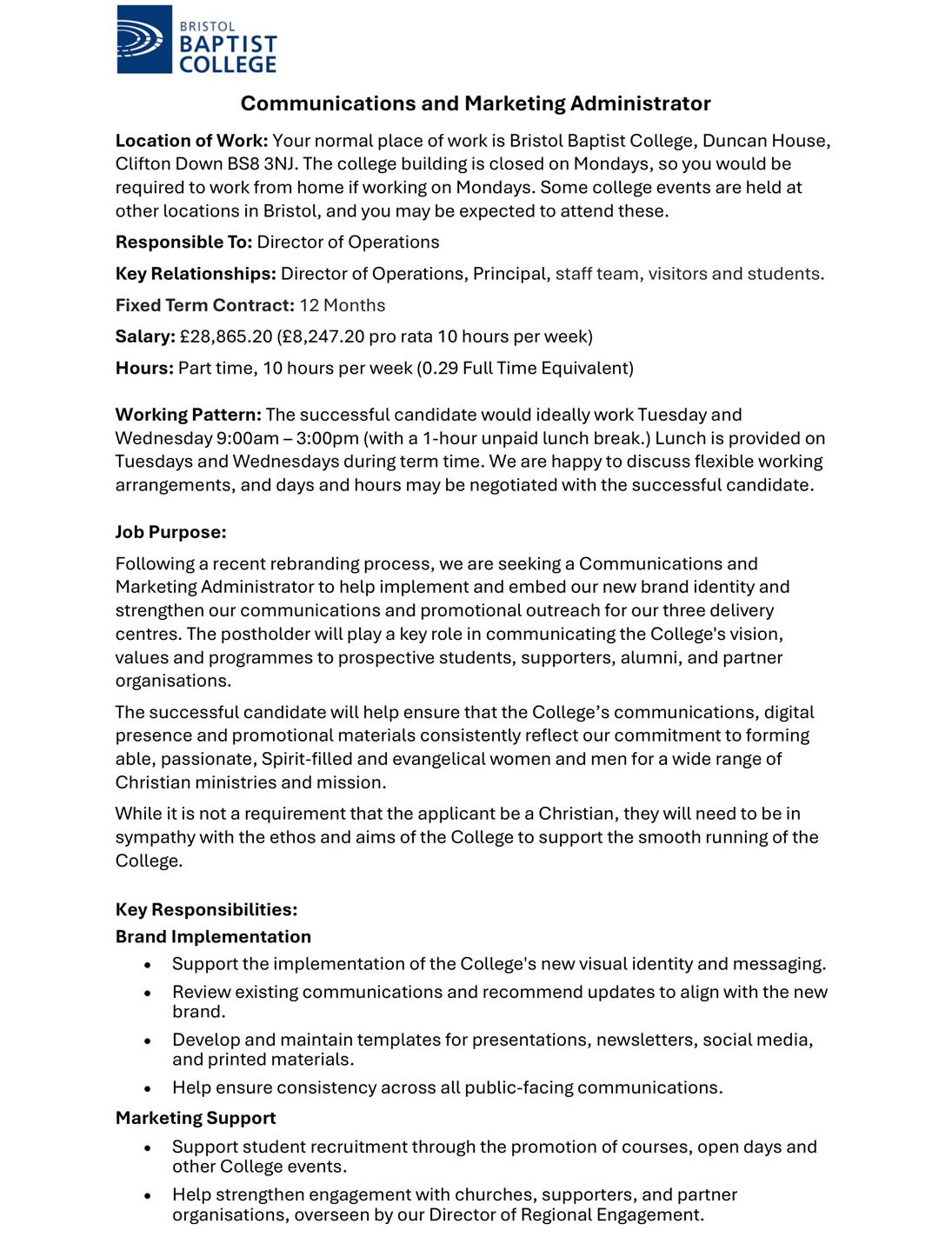 Communications and Marketing A