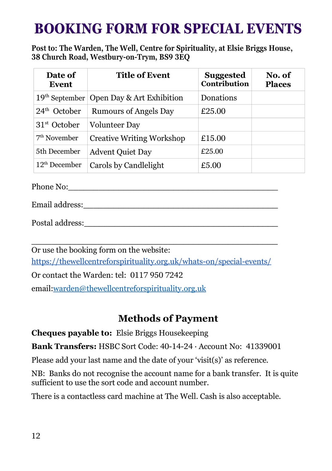 The Well Programme Autumn 2026