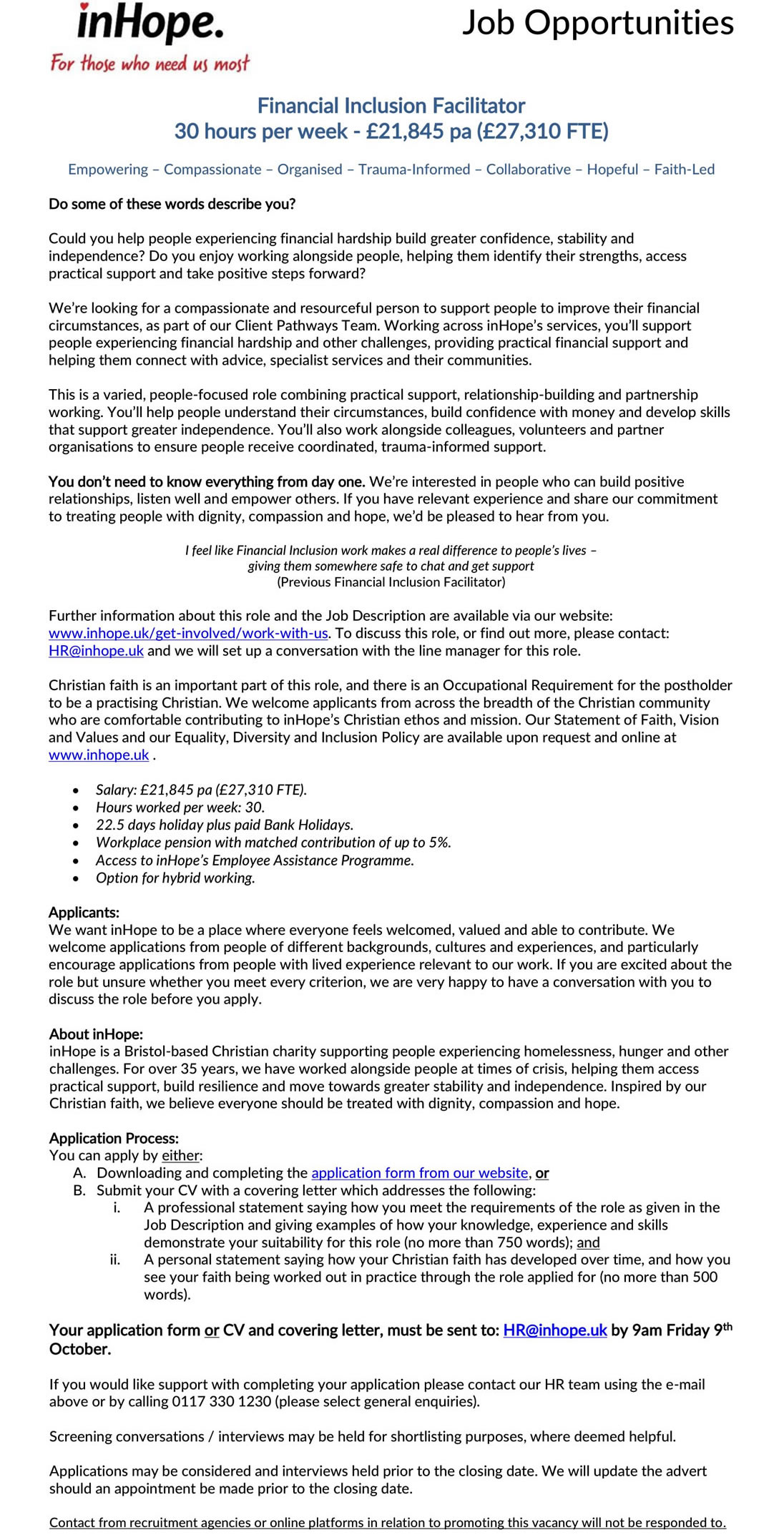 Finance Inclusion Facilitator 